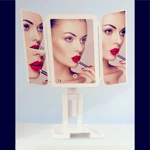 Tri-fold Lighted Makeup Mirror with Lights